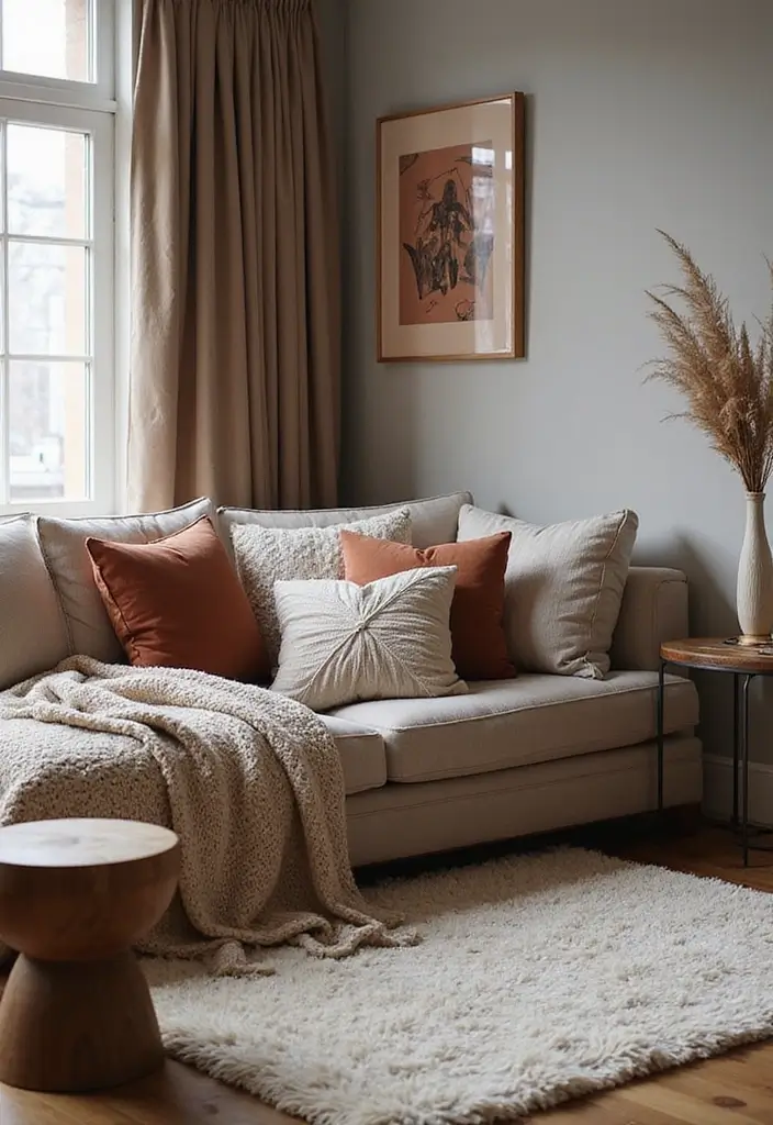 30 Big Living Room Decor Ideas to Fill Large Spaces - 3. Layered Textures