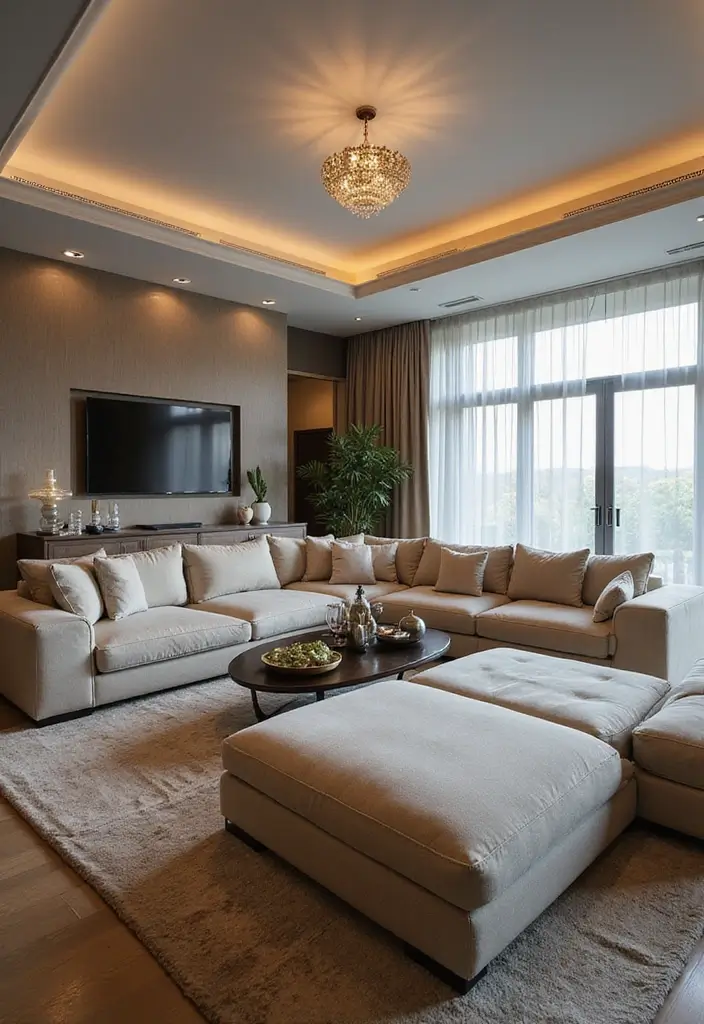 30 Big Living Room Decor Ideas to Fill Large Spaces - 4. Oversized Furniture Pieces