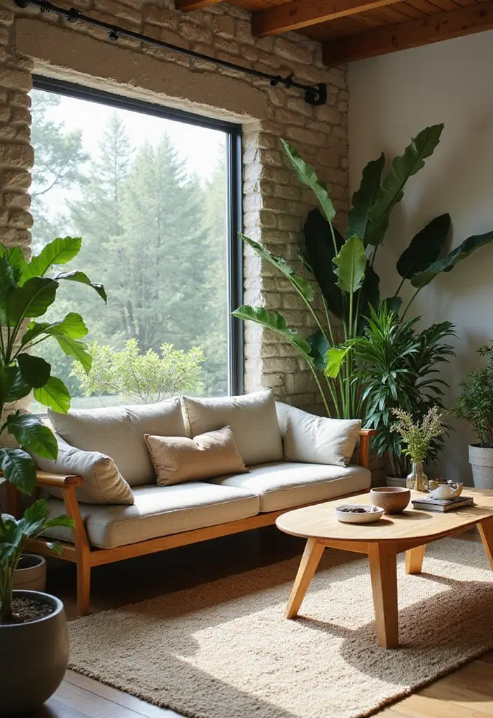 30 Big Living Room Decor Ideas to Fill Large Spaces - 7. Natural Elements