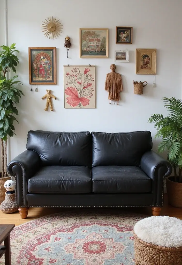 30 Black Couch Living Room Decor Ideas for Contrast and Style - 23. Customize Your Decor