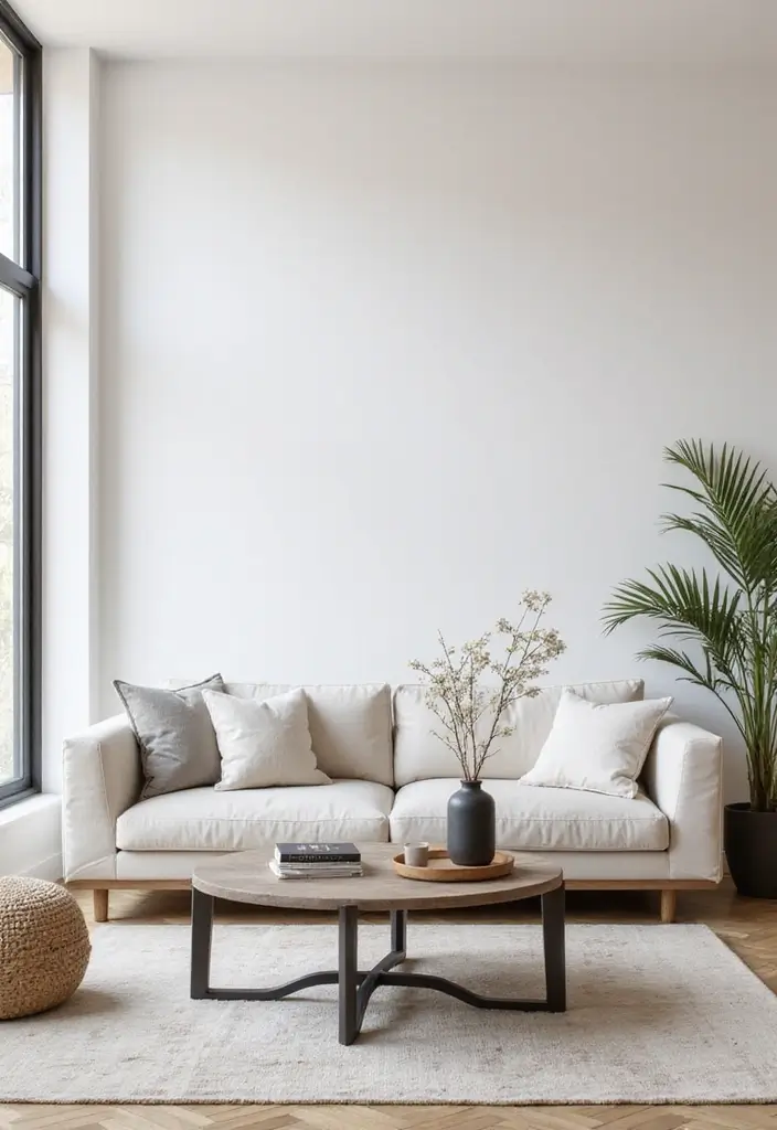 30 Black and White Living Room Decor Ideas for Timeless Design - 13. Minimalist Coffee Tables