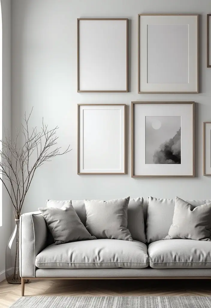 30 Black and White Living Room Decor Ideas for Timeless Design - 25. Monochrome Wall Art
