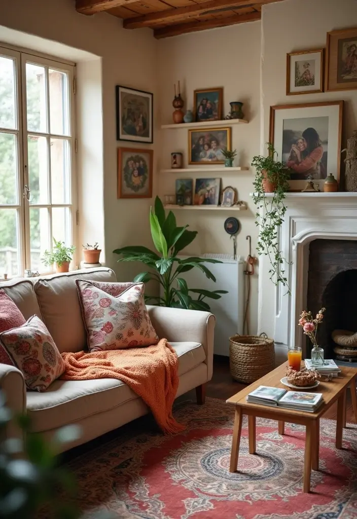 30 Bohemian Living Room Decor Ideas for Creative Homes - 15. Personal Touches