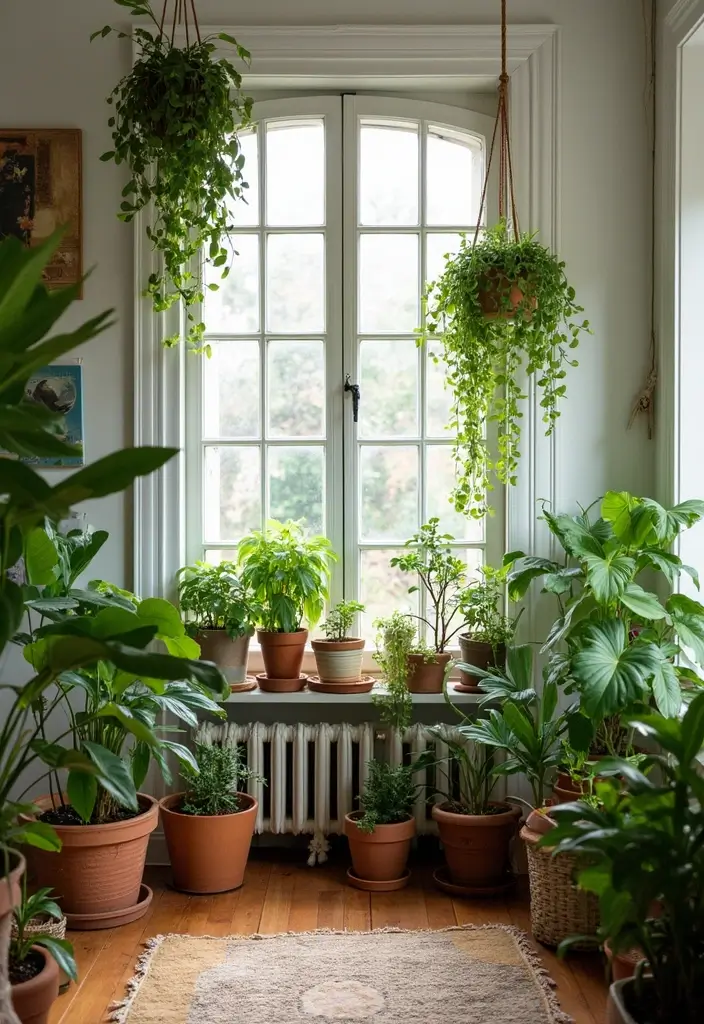 30 Bohemian Living Room Decor Ideas for Creative Homes - 3. Incorporate Plants