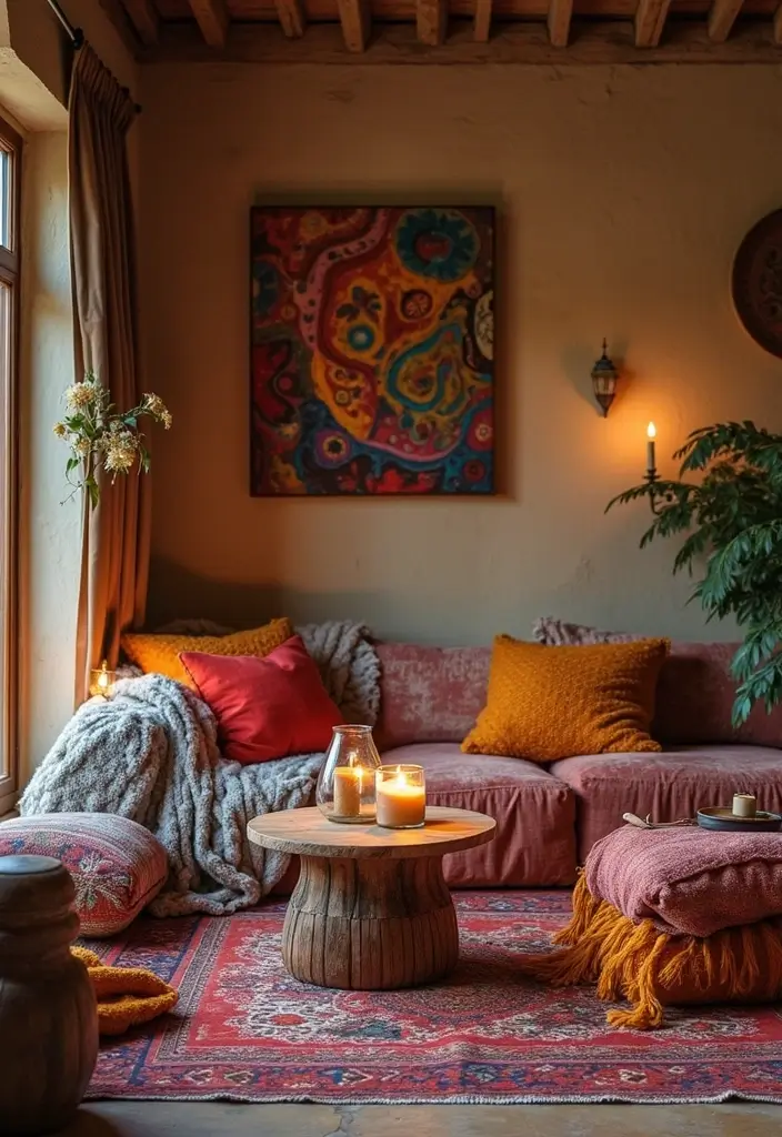 30 Bohemian Living Room Decor Ideas for Creative Homes - 30. Create a Sensory Experience