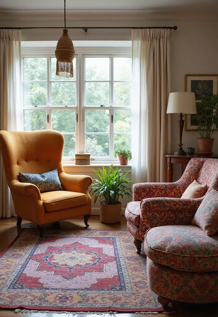 30 Boho Living Room Decor Ideas Full of Character - 22. Unique Accent Chairs