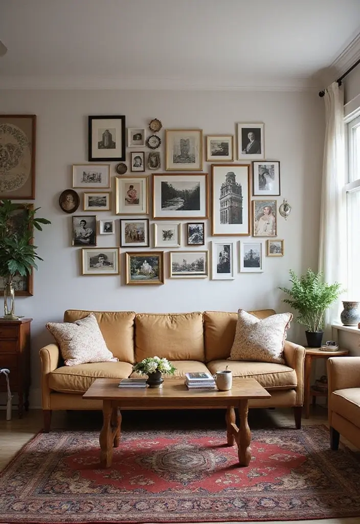30 Boho Living Room Decor Ideas Full of Character - 25. Gallery of Memories