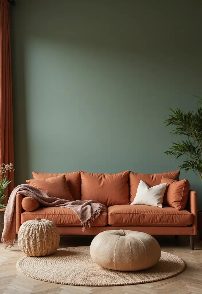 30 Boho Living Room Decor Ideas Full of Character - 7. Earthy Color Palette
