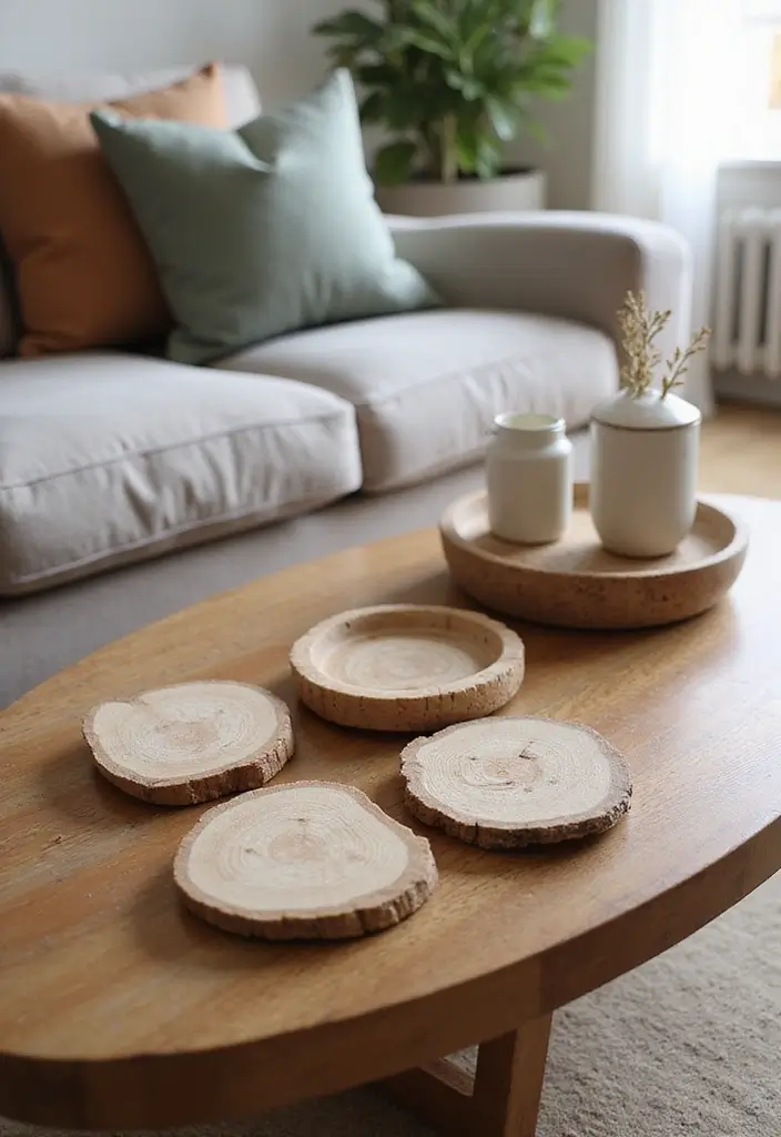 30 Coffee Table Decor Living Room Ideas for a Polished Look - 11. Stylish Coasters