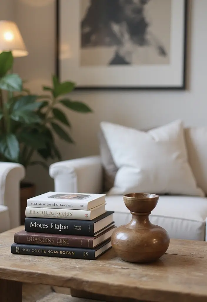 30 Coffee Table Decor Living Room Ideas for a Polished Look - 2. Decorative Coffee Table Books