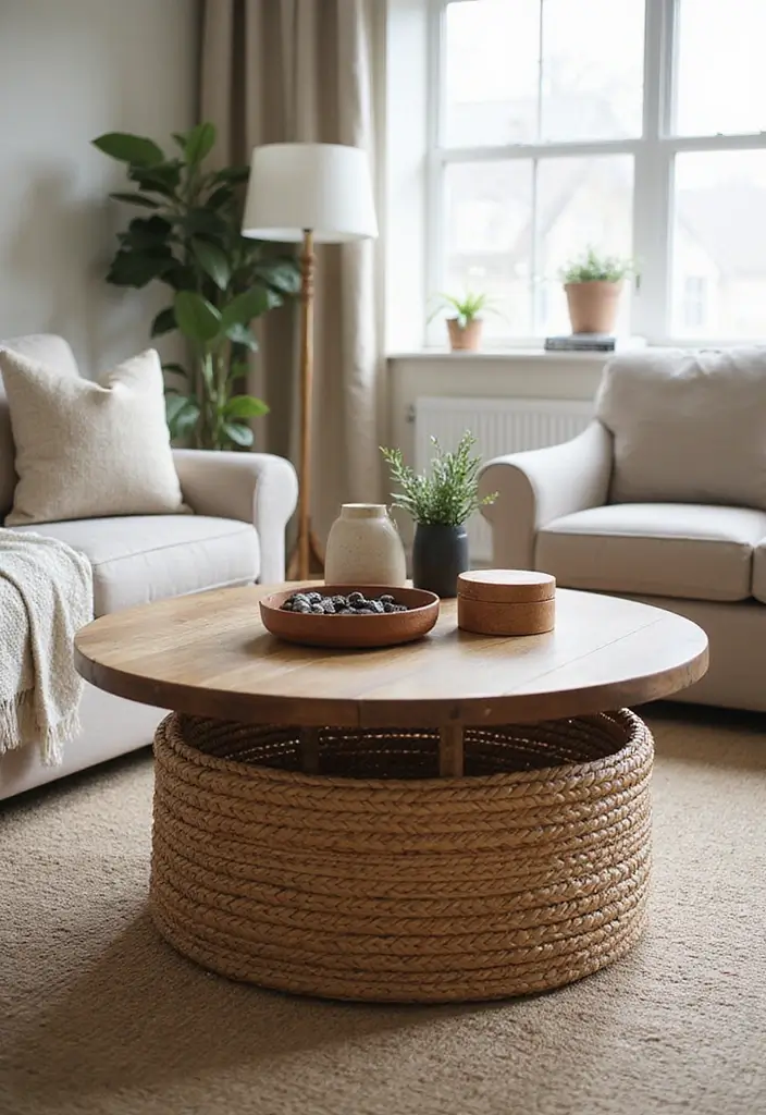 30 Coffee Table Decor Living Room Ideas for a Polished Look - 25. Textured Base Layers