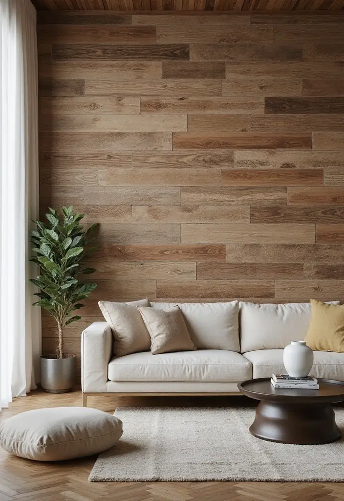 30 Cosy Living Room Decor Ideas for Comfort and Warmth - 17. Textured Wall Treatments
