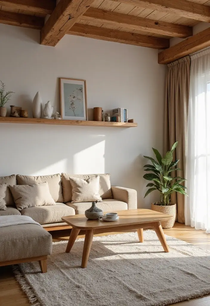 30 Cosy Living Room Decor Ideas for Comfort and Warmth - 2. Natural Wood Accents