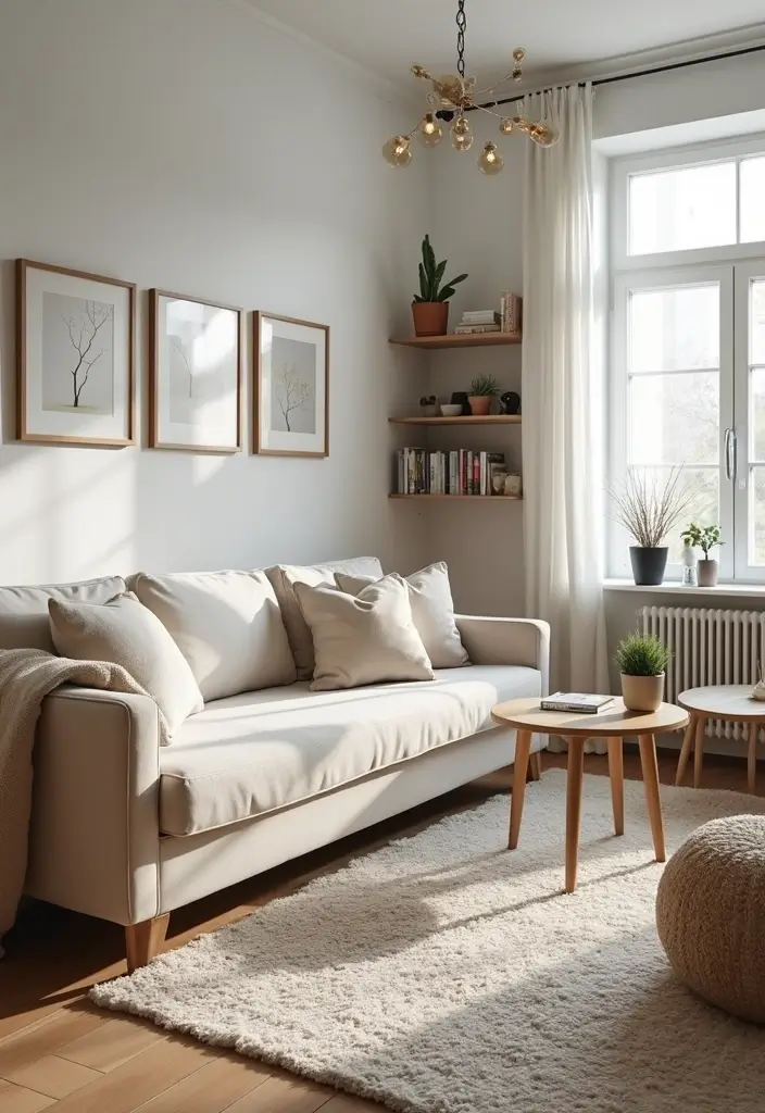 30 Cosy Living Room Decor Ideas for Comfort and Warmth - 24. Minimal Clutter