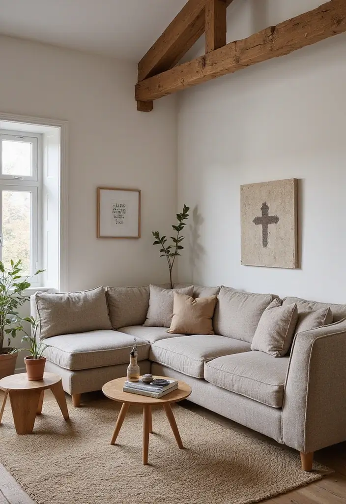 30 Cosy Living Room Decor Ideas for Comfort and Warmth - 28. Outdoor-Inspired Elements