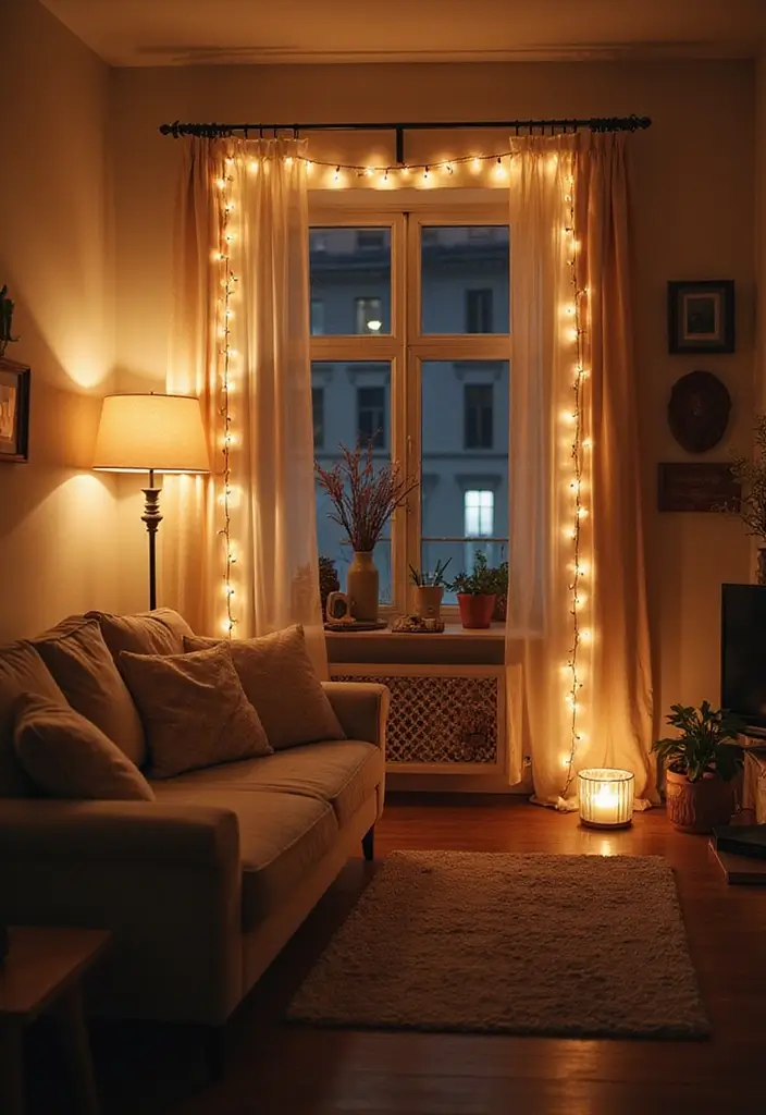 30 Cosy Living Room Decor Ideas for Comfort and Warmth - 3. Soft Lighting Solutions