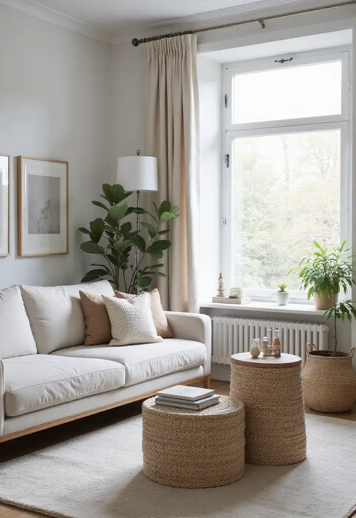 30 Decor Home Living Room Ideas for Everyday Elegance - 17. Smart Storage Solutions