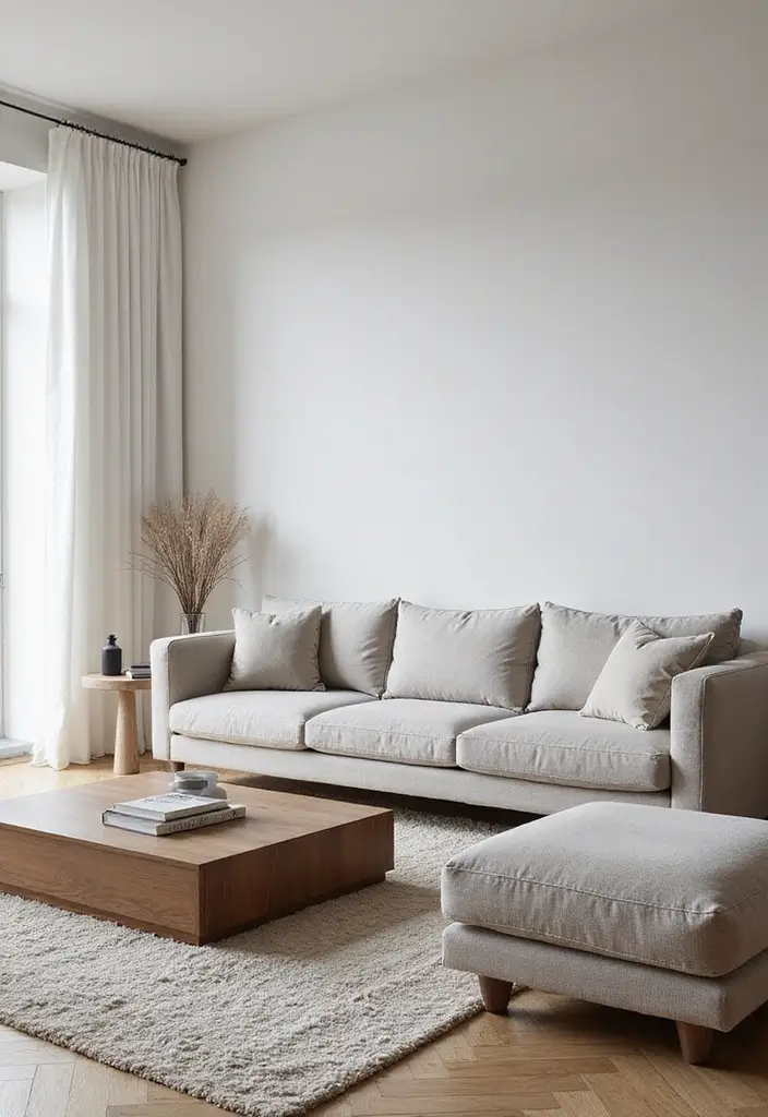 30 Decor Home Living Room Ideas for Everyday Elegance - 24. Focus on Clean Lines