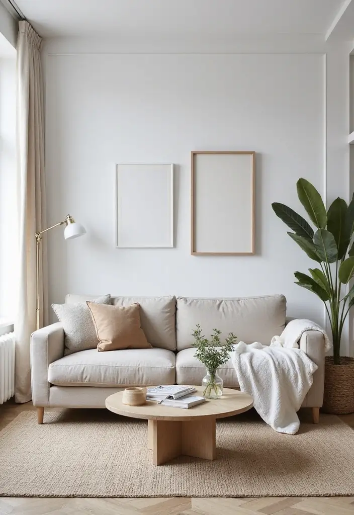30 Decor Home Living Room Ideas for Everyday Elegance - 26. Embrace a Minimalist Approach to Decor