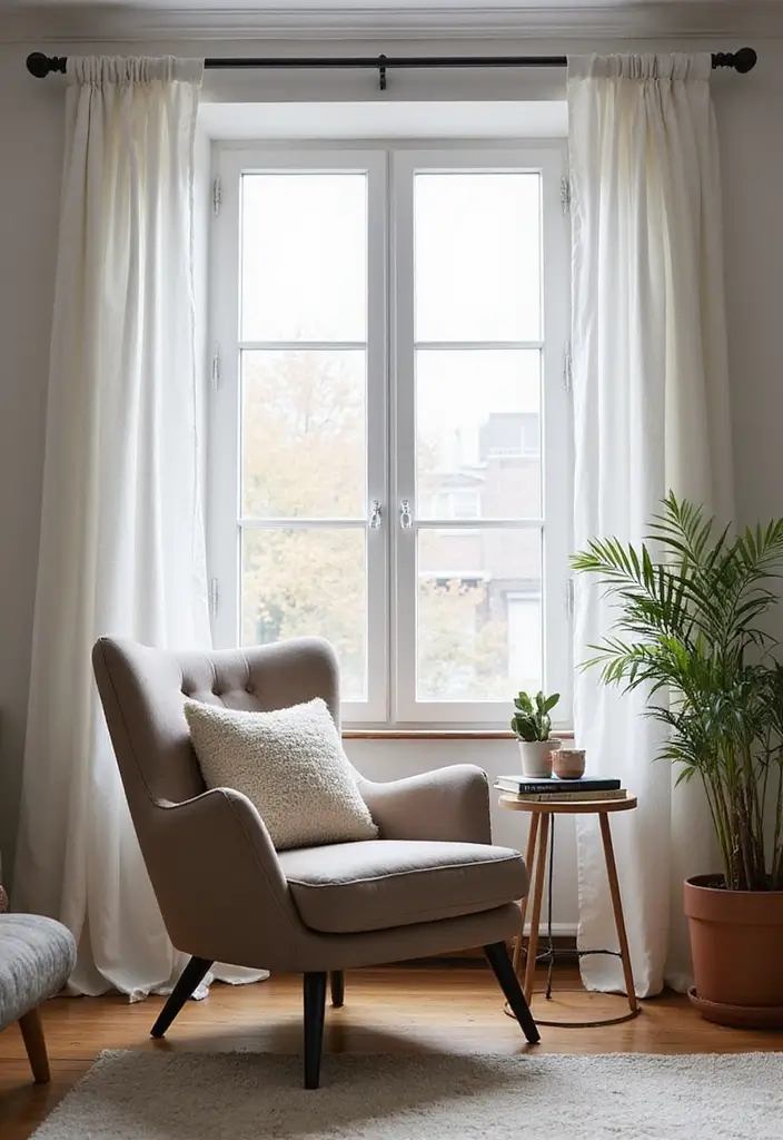 30 Decor Home Living Room Ideas for Everyday Elegance - 9. Soft Corner Nooks