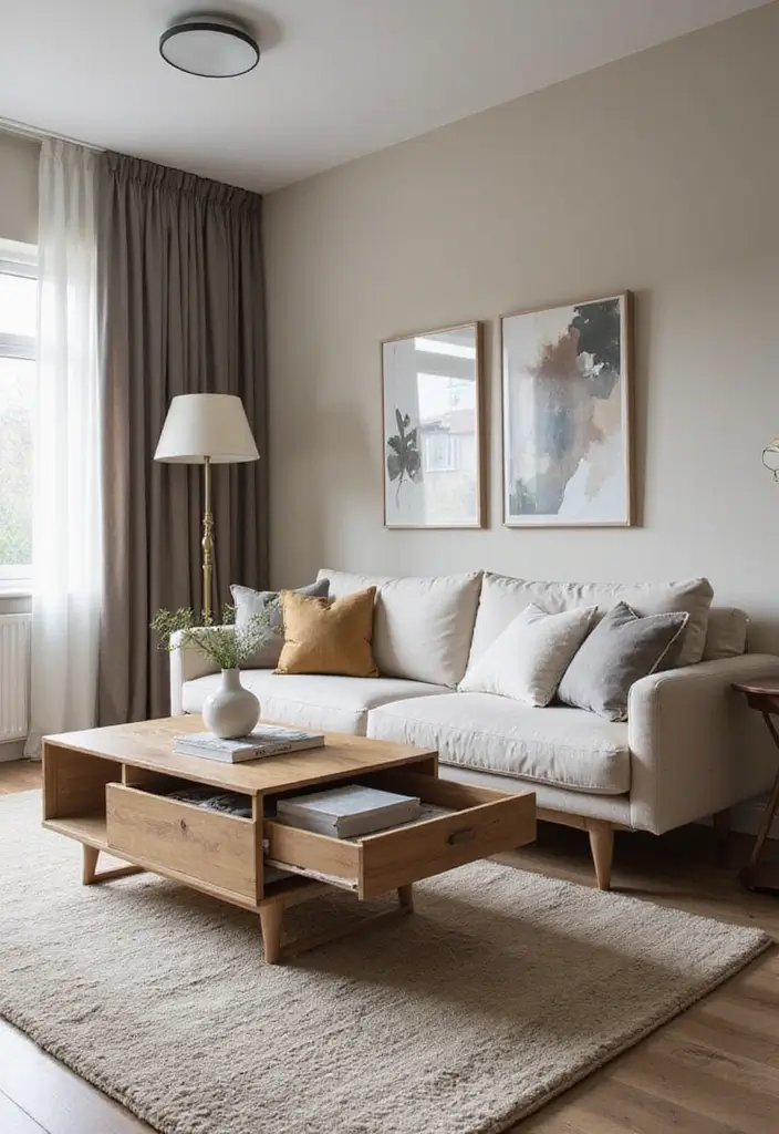 30 Decor for Living Room Ideas to Upgrade Your Space - 12. Multifunctional Furniture