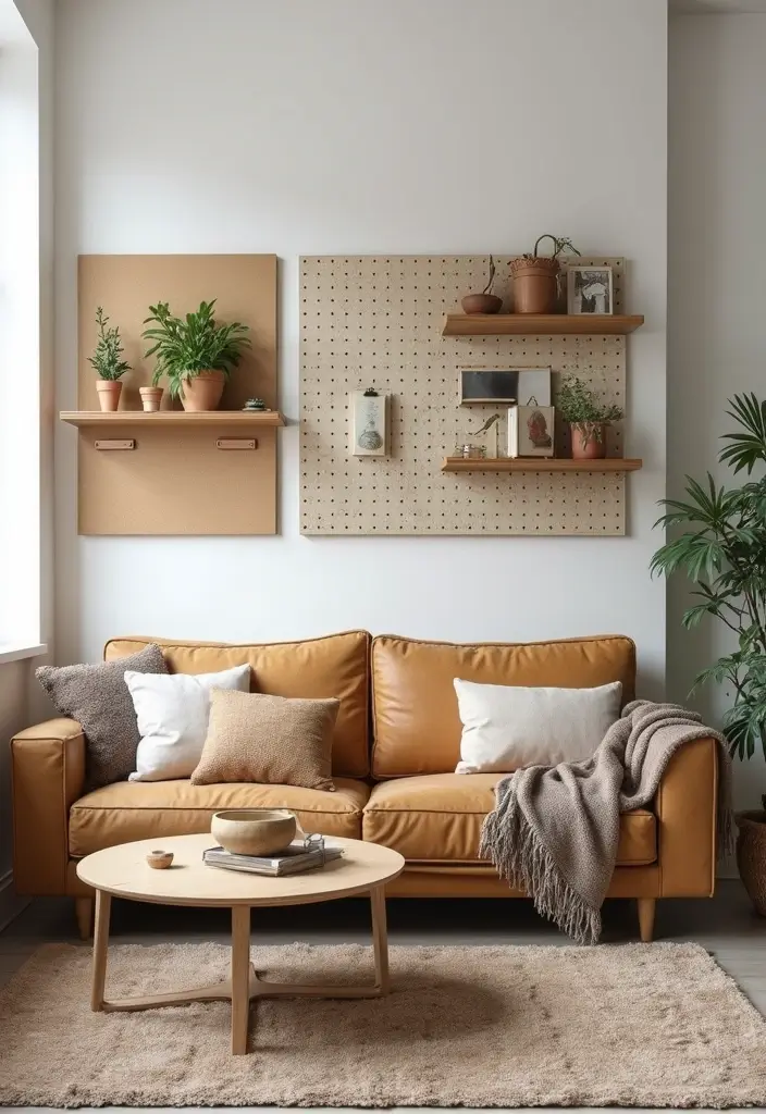 30 Decor for Living Room Ideas to Upgrade Your Space - 21. Functional Wall Art