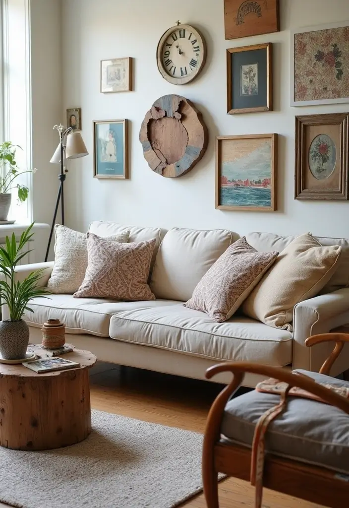 30 Decor for Living Room Ideas to Upgrade Your Space - 5. Upcycled Decor Items