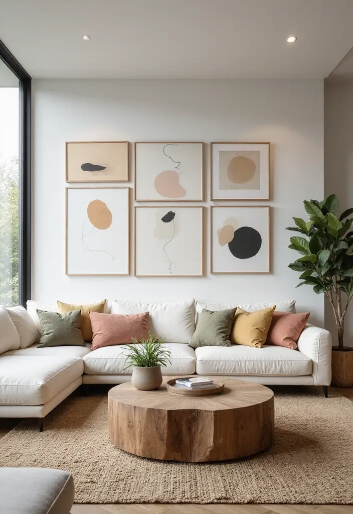 30 Decor for Living Room Ideas to Upgrade Your Space - 7. Art from Sustainable Sources