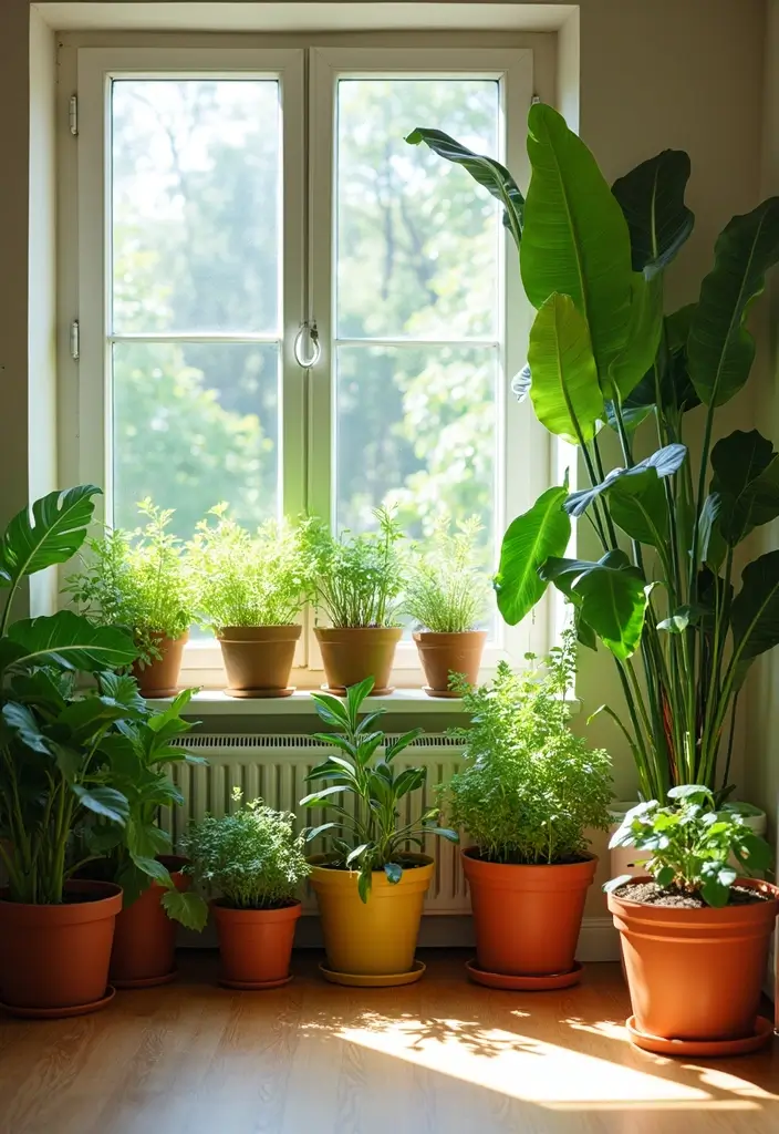 30 Dopamine Decor Living Room Ideas for Happy Interiors - 11. Cheery Green Plants