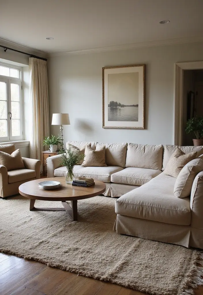 30 Farmhouse Decor Living Room Ideas with Rustic Charm - 12. Comfortable Seating Arrangements