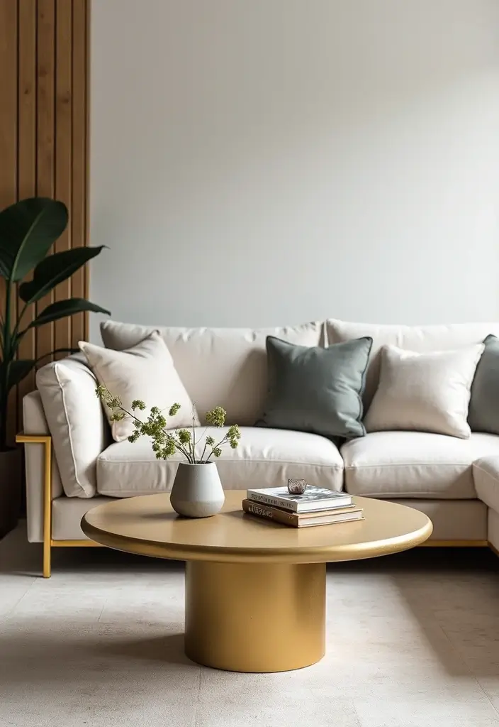 30 Gold Living Room Decor Ideas for a Luxe Finish - 2. Gold-Accented Furniture
