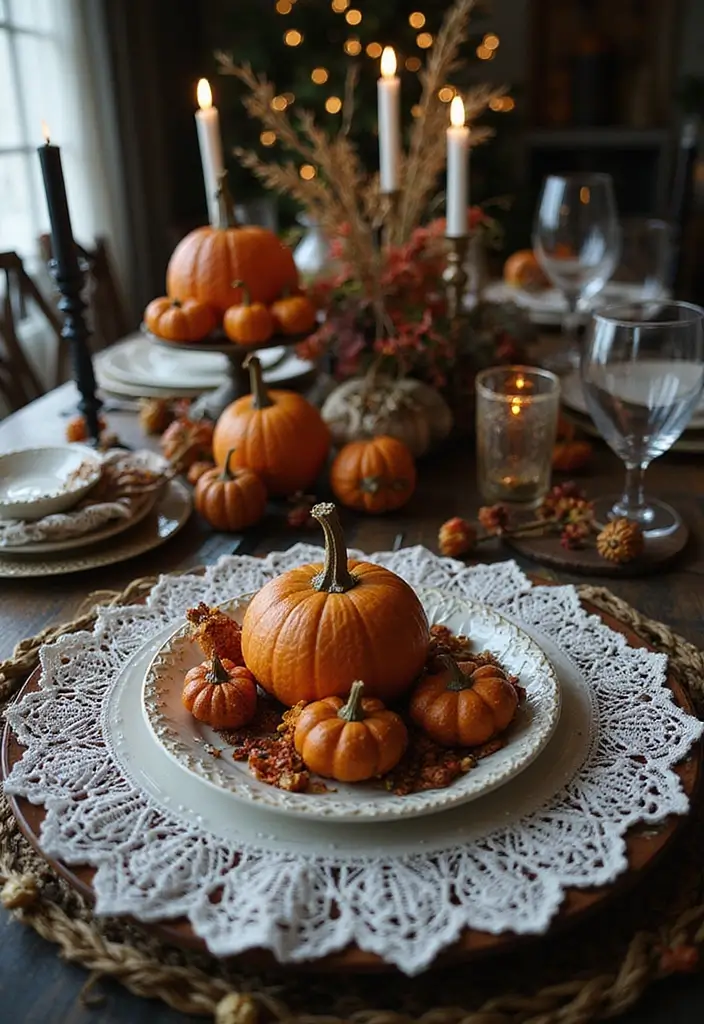 30 Halloween Living Room Decor Ideas for Spooky Vibes - 16. Vintage Lace Accents