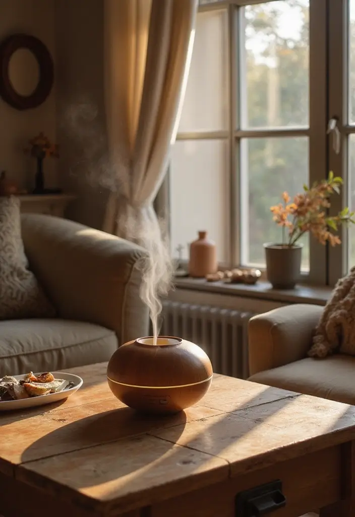 30 Halloween Living Room Decor Ideas for Spooky Vibes - 29. Seasonal Scent Diffusers