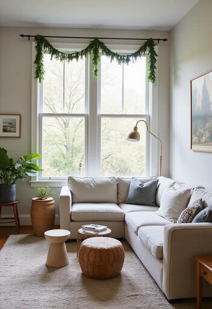 30 Large Living Room Wall Decor Ideas to Make a Statement - 23. Frame Your Windows