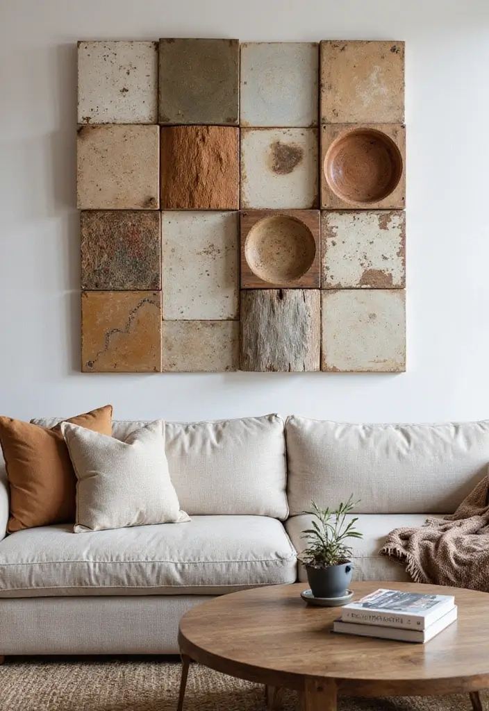 30 Large Wall Decor Living Room Ideas for Dramatic Impact - 24. Modular Wall Art