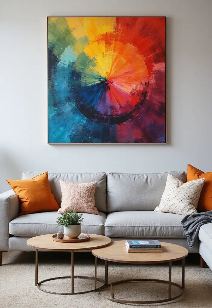 30 Large Wall Decor Living Room Ideas for Dramatic Impact - 4. Large Canvas Prints