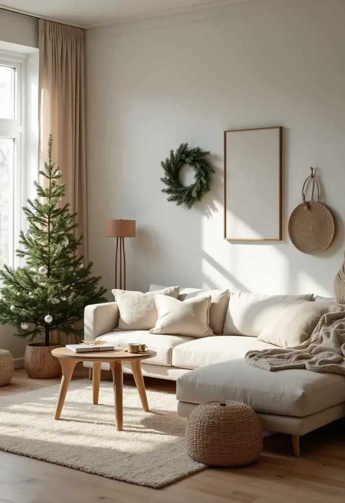 30 Living Room Christmas Decor Ideas for a Festive Home - 30. Sustainable Decor Choices