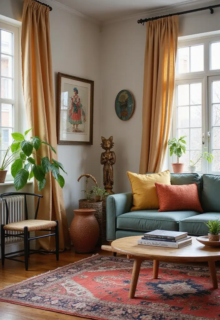 30 Living Room Corner Decor Ideas for Empty Spaces - 13. Artistic Sculpture