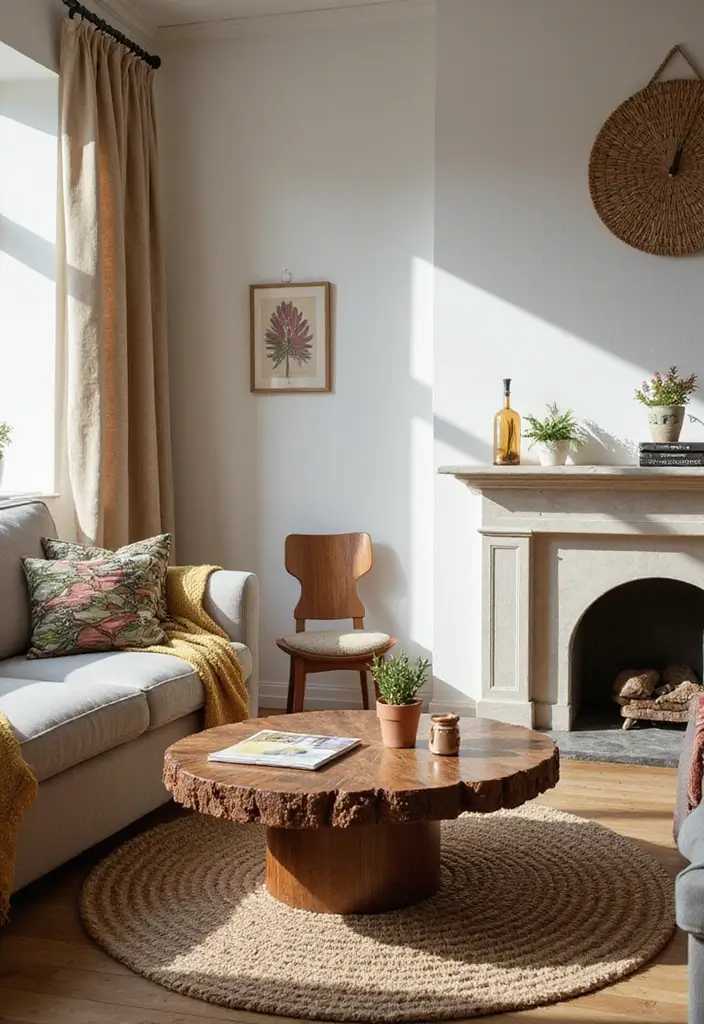 30 Living Room Corner Decor Ideas for Empty Spaces - 19. Unique Coffee Table