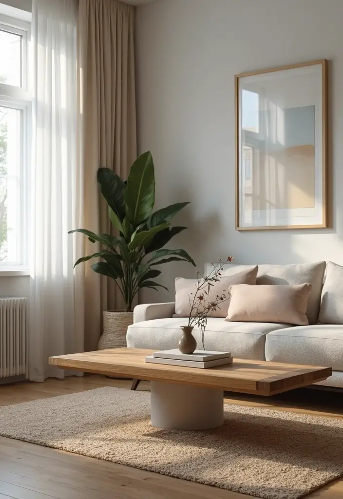 30 Living Room Decor Apartment Ideas for Small Spaces - 16. Floating Coffee Tables