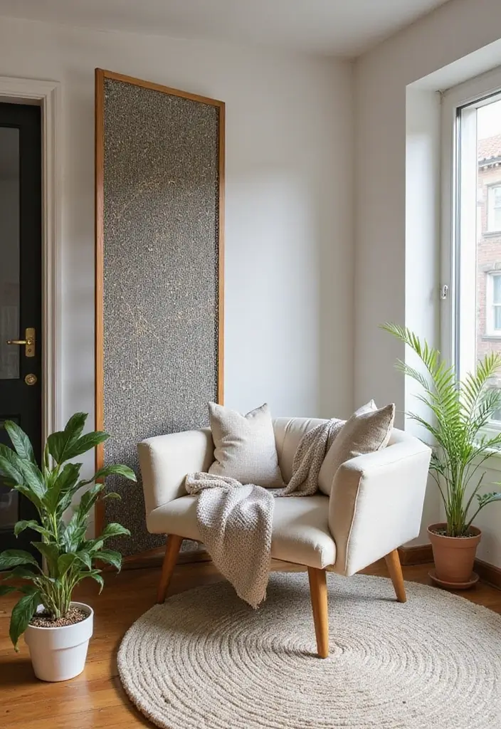 30 Living Room Decor Apartment Ideas for Small Spaces - 21. Decorative Room Dividers