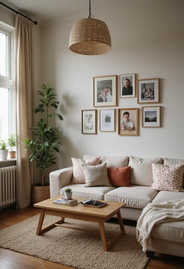 30 Living Room Decor Apartment Ideas for Small Spaces - 27. Personalized Decor