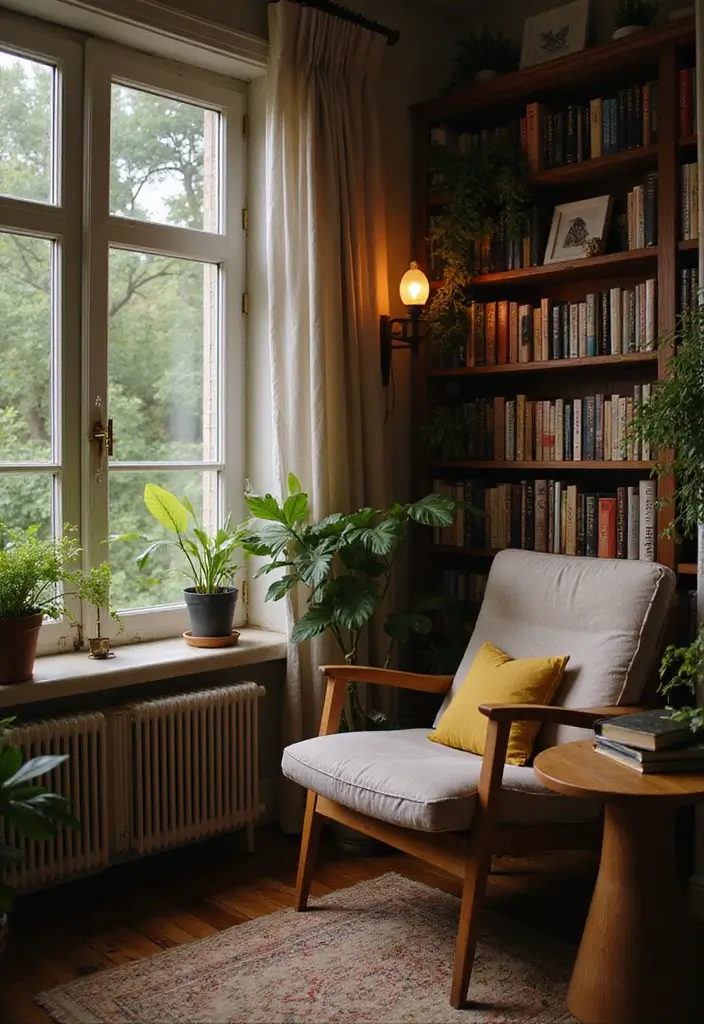 30 Living Room Decor Cozy Ideas for Warm and Inviting Spaces - 11. Create a Reading Nook