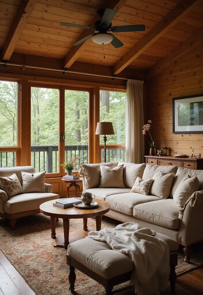 30 Living Room Decor Cozy Ideas for Warm and Inviting Spaces - 17. Choose Warm Woods