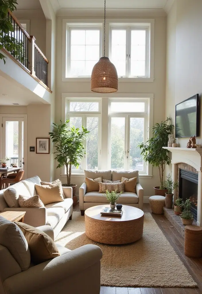 30 Living Room Decor Cozy Ideas for Warm and Inviting Spaces - 26. Create Flow with Decor