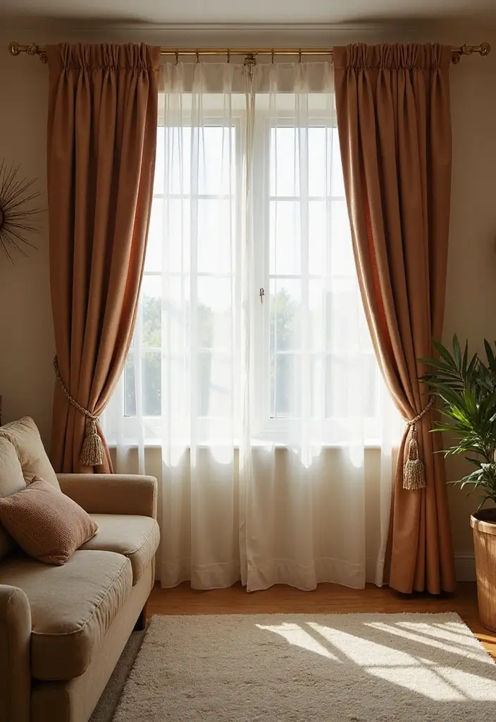 30 Living Room Decor Cozy Ideas for Warm and Inviting Spaces - 28. Add Warmth with Curtains