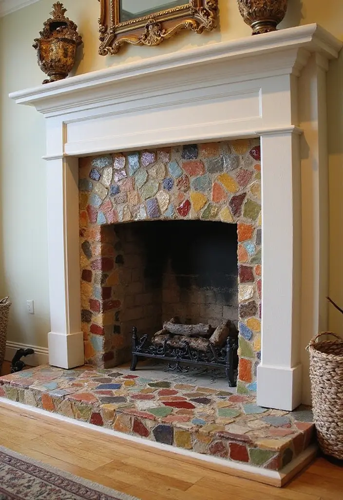 30 Living Room Decor Fireplace Ideas for a Warm Ambience - 24. Unique Hearth Designs