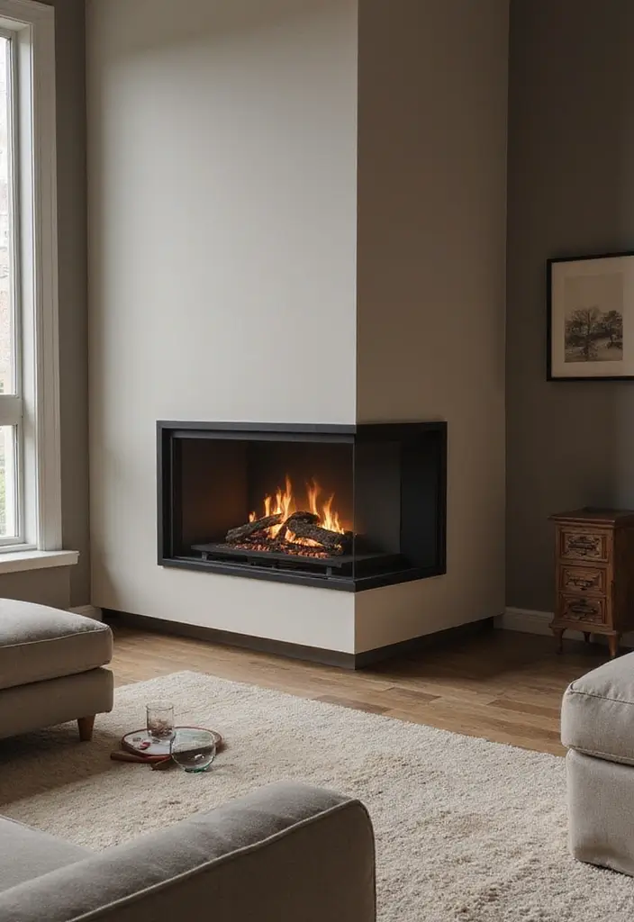 30 Living Room Decor Fireplace Ideas for a Warm Ambience - 4. Sustainable Fireplace Inserts