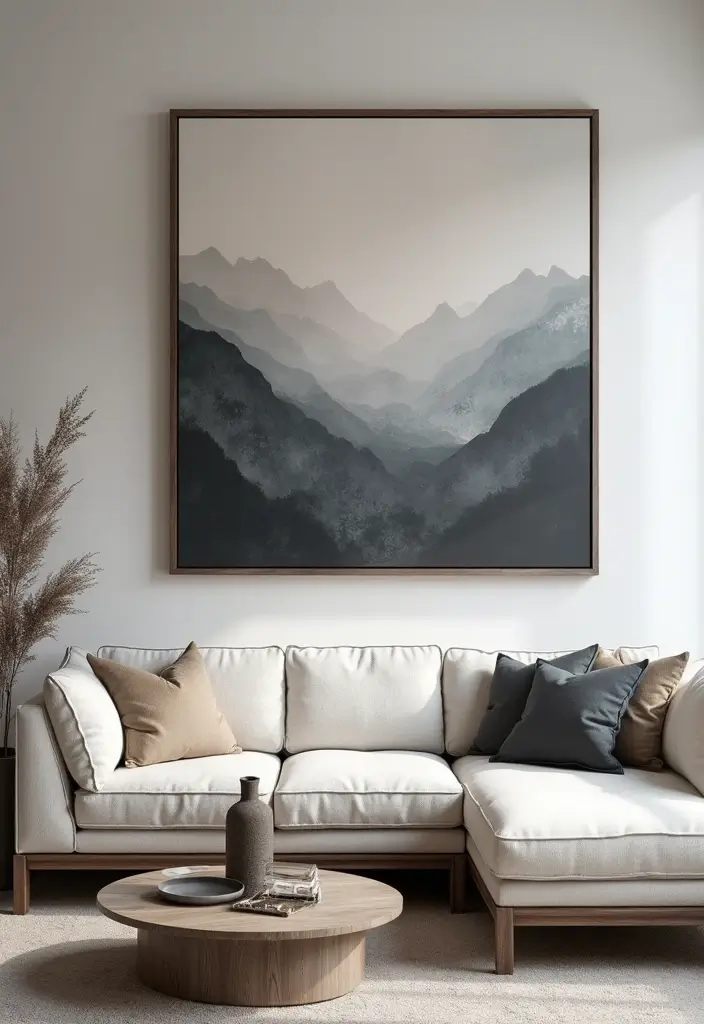 30 Living Room Decor Gray Ideas for a Modern Look - 8. Gray Wall Art
