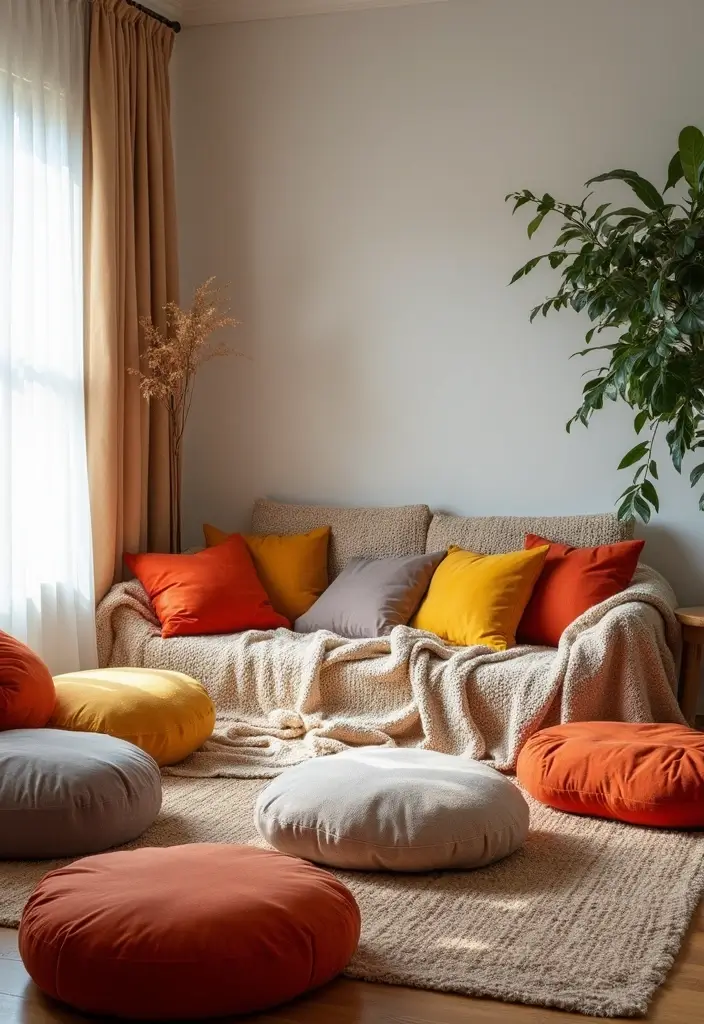 30 Living Room Decor Ideas to Inspire Your Home Design - 18. Cozy Floor Seating